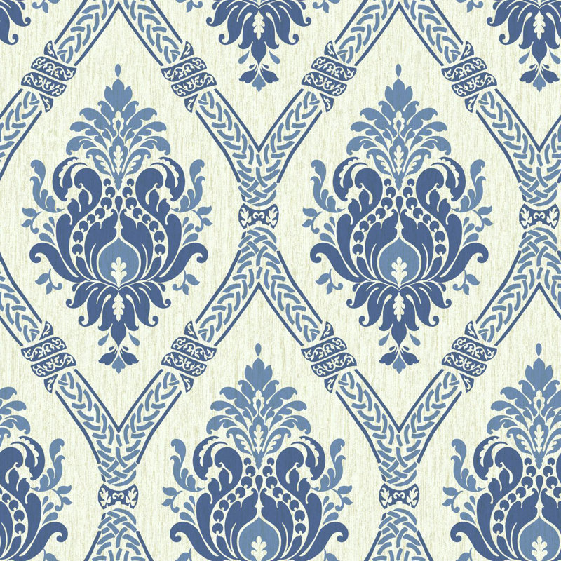 Winston Porter Kaulf 33' x 20.5" Damask 3D Embossed Wallpaper Wayfair